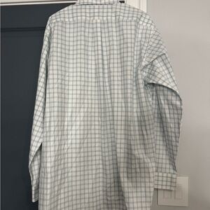 Paul Fredrick Light Blue Plaid Dress Shirt
